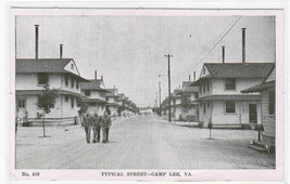 Street Scene Soldiers Camp Lee Army Camp Virginia 1940s postcard - £5.14 GBP