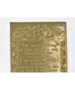 The Lords Prayer Wall Plaque Brass Vintage Raised Letters Embossed Catho... - $40.60 CAD