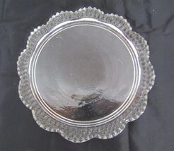 VINTAGE IMPERIAL CANDLEWICK 8&quot; CLEAR GLASS ROUND SERVING TRAY RG10 - €11,24 EUR