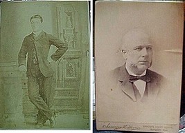 Photo Old Arthur Fanguay &amp; Photo Old Chauncey L Moore - £5.07 GBP