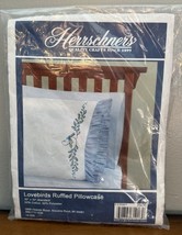 Herrschners Lovebirds Ruffled Standard Pillowcase 20”x30” Stamped Cross ... - $394.00 MXN