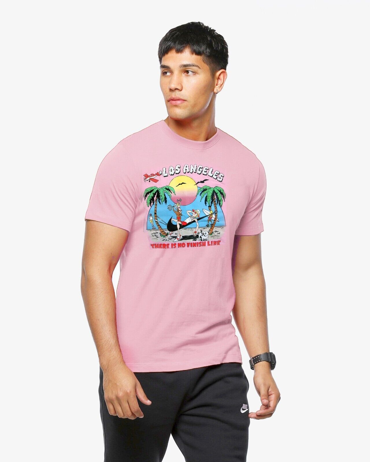 Nike Sportswear Los Angeles Graphic Men’s T-Shirt HF6908-654 Washed Pink - $39.96