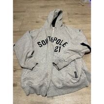 Southpole Mens Zip Up Hoodie Gray Size XL Vtg Y2K Streetwear - Zipper Br... - $22.91