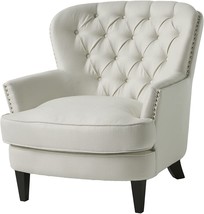 Ivory Tafton Fabric Club Chair From Christopher Knight Home. - £276.52 GBP