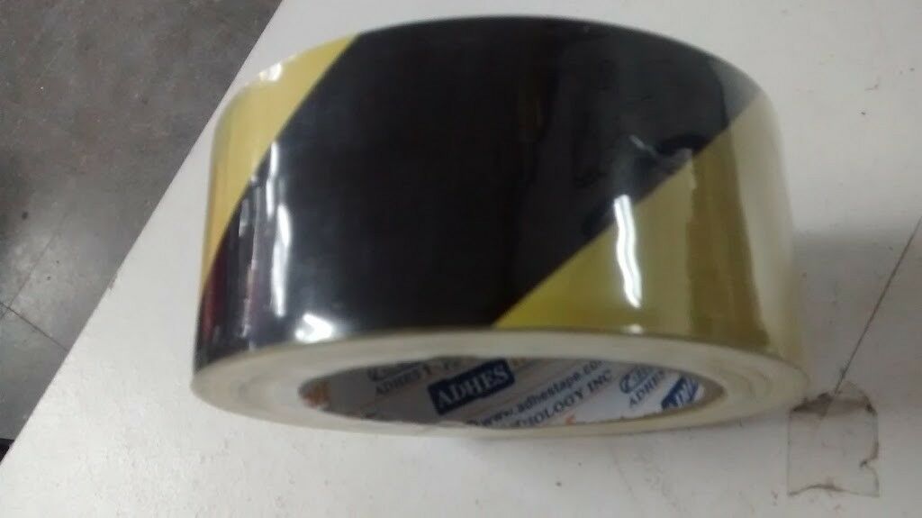 Yellow Black Warning adhesive CAUTION TAPE 1.89&quot; x35 Yd 2&quot;x105 ft hazard... - $5.44