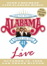 Alabama: For the Record - 41 Number One Hits Live, October 10, 1998 Las ... - £43.99 GBP