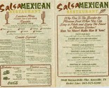 Salsa Mexican Menu Maynardville Pike Knoxville Tennessee 1990&#39;s - $17.82