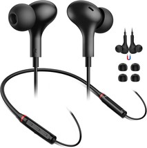 Bluetooth Neckband Headphones for Samsung S24 in Ear Magnetic Earbuds Noise Canc - £35.05 GBP