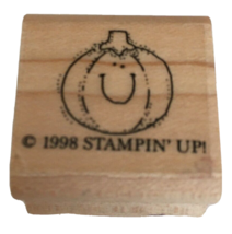 Stampin Up Rubber Stamp Pumpkin Smile Tiny Halloween Jack-O-Lantern Card Making - £2.39 GBP