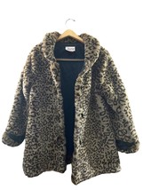 Storybook Heirlooms Leopard Faux Fur Button Up  Womens Jacket Size L - £54.60 GBP