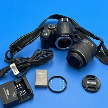 Nikon D3000 Digital SLR Camera w/ AF-S DX VR Nikkor &amp; 55-200mm Len - £102.83 GBP