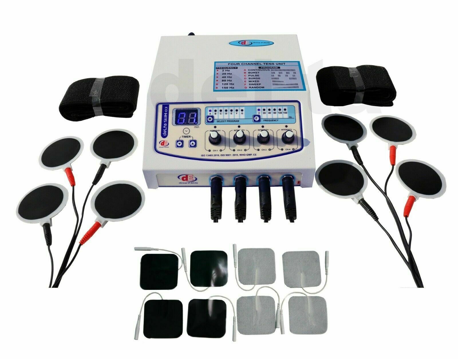 Delta Pulser 03 Electrotherapy 4 Channel with carbon+Sticky Pads Physiot... - $140.58