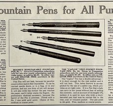 1916 Parker Fountain Pen Advertisement Waterman Moore Caplox DWMYC1 - £16.49 GBP