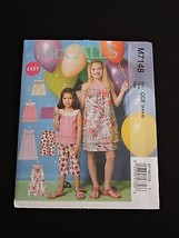 McCalls Sewing Pattern M7148 Girls Easy Party Dress Tops Shorts Capris Sz 3-6 UC - £3.98 GBP