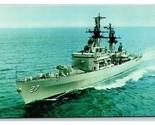 USS Josephus Daniels DLG-27 Guided Missile Cruiser Ship UNP Chrome Postc... - $3.91
