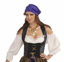 Deluxe Medieval Pirate Gypsy Black Corset Adult Halloween Costume Accessory - £13.28 GBP