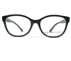 Armani Exchange Eyeglasses Frames AX3032 8158 Black Round Full Rim 53-17-140 - £52.14 GBP