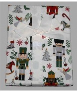 Envogue Christmas Nutcrackers Angels Trees Snowflakes 70&quot; Round Tableclo... - $53.49 CAD
