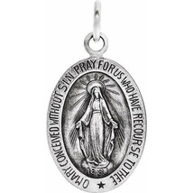 Authenticity Guarantee 
14k White Gold Miraculous Medal Pendant - £277.96 GBP+