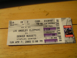 NBA Lot Of 4 LA Clippers Vs. Denver Nuggets 4/7/2002 - £3.10 GBP