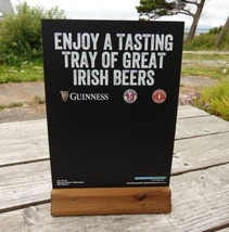 Guinness &quot;Enjoy A Tasting Tray Of Great Irish Beer&quot; Chalkboard/Sign +Smithwicks - £19.48 GBP