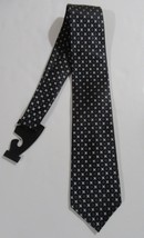 Sean John Necktie Neck Tie Black and Silver Pattern - $14.99