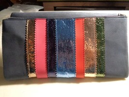 Purse (new) Foil Decorated Folded Clutch - £50.25 GBP