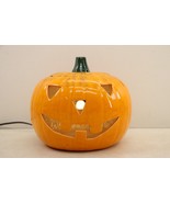 Vintage Ceramic Lighted Jack O Lantern Handcrafted 1970s Halloween Pumpk... - $69.59