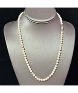 Mikimoto Akoya Pearl Necklace 20&quot; Sterling Silver 5 - 5.5 mm Estate M442 - €754,30 EUR