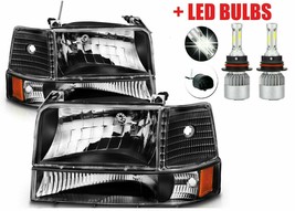 COUNTRY COACH AFFINITY 1996 1997 BLACK CLEAR LENS HEADLIGHTS 6PC SET LED... - £162.63 GBP