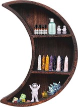 Ubrand Moon Shelf Room Decor,Crystal Shelf, Reversible Wooden Essential Oil - £26.45 GBP