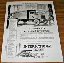 1928 VINTAGE AD~INTERNATIONAL TRUCKS~WALL STREET JOURNAL USES - $15.79