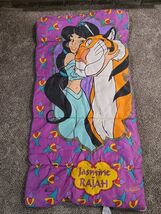 Vtg Disney Aladdin Princess Jasmine And Rajah SLEEPING BAG 28.5 X 54 Movies - $49.50