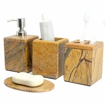 Green Stone Bathroom Accessory Set, 4 Pieces - $3,066.05 MXN
