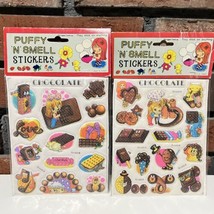 VTG Puffy-n-Smell Stickers 1980s CHOCOLATE Taiwan 2 Sheets Puff Scratch ... - £94.56 GBP