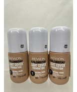 (3) Revlon 220 Natural Beige ColorStay Light Cover Liquid Foundation 1oz - $6.78 CAD