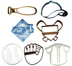 Tampa Bay Rays MLB Baseball Team Logo Set Of 7 Cookie Cutters USA PR1276 - £16.07 GBP