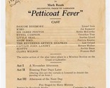 Playgoers League Presents Lionel Ince in Petticoat Fever1937 Dallas Texas  - $17.82