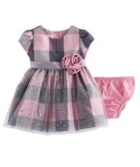 Girls Dress Bloomers Easter 2 Pc Pink Plaid Bonnie Jean Toddler $56-sz 1... - $17.82