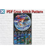 Totoro Stained Glass Cross Stitch Pattern / Anime Cross Stitch PDF Pattern - $5.00