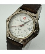 Eddie Bauer Swiss Quartz Watch Unisex 100m Silver Military Dial Date New... - $700.09 MXN