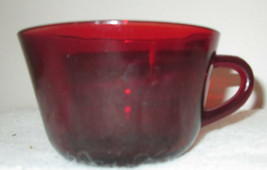 Cranberry Red Clear Glass Coffee or Tea Cup  - $13.36 CAD