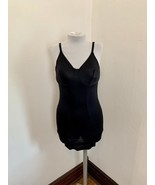 VTG Cupid Shaper Dress Girdle Corset Built In Bodysuit Pinup Blk Sexy 38... - $47.19 CAD
