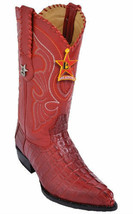 990112 Red Los Altos Boots Caiman Tail Cowboy Western J-Toe Boot, See Note - £359.71 GBP