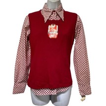 lady marlboro layered look blouse Vintage Size 36 US S - £27.08 GBP