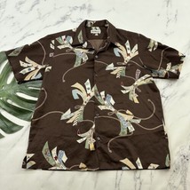 Tori Richard Mens Vintage Aloha Shirt Size L Brown Asian Inspired Rope P... - £23.67 GBP