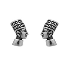 Sterling Silver Egyptian Pharaoh Queen Hatshepsut Stud Post Earrings - £8.02 GBP