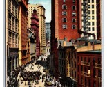 Broad Street View and Curb Brokers New York City NY NYC UDB Postcard W14 - £2.33 GBP