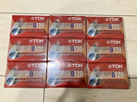 TDK D120 9 Pieces Blank Audio Cassette Tapes Superior Normal Bias NOS Se... - £29.00 GBP