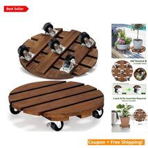 Time-Saving 12’’ Plant Caddy with 360° Wheels - Perfect for Indoor and O... - $37.57